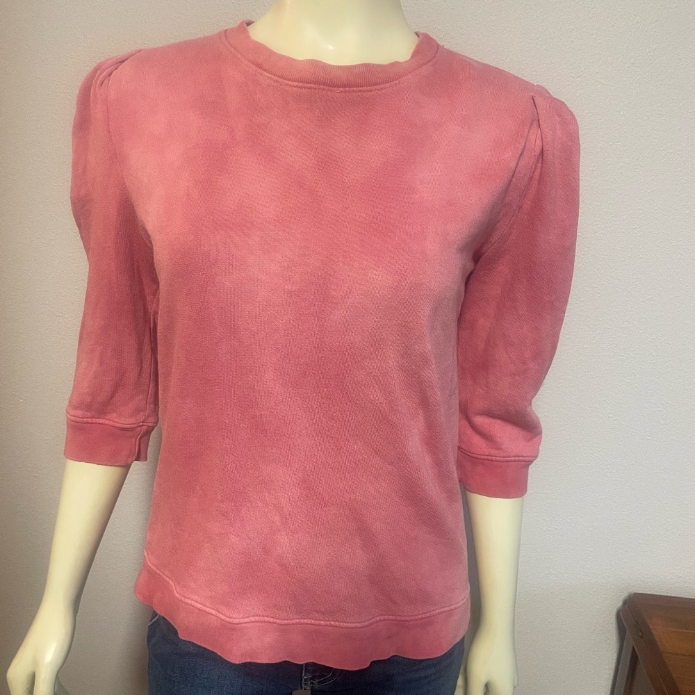 Joe's Jeans  puff sleeve sweatshirt size Small 3/4 sleeve